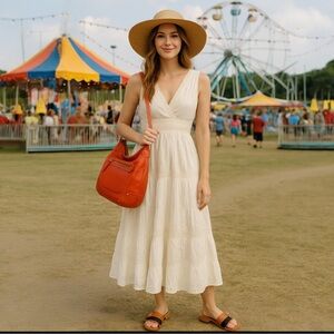 Magic layered lined cotton dress